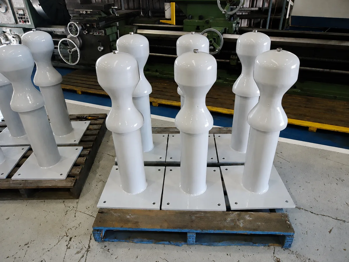 Dolphin Spindles Blast & Paint