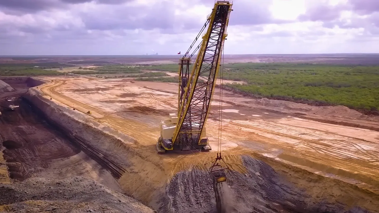 MEA dragline IBS rope mechanical tensioner