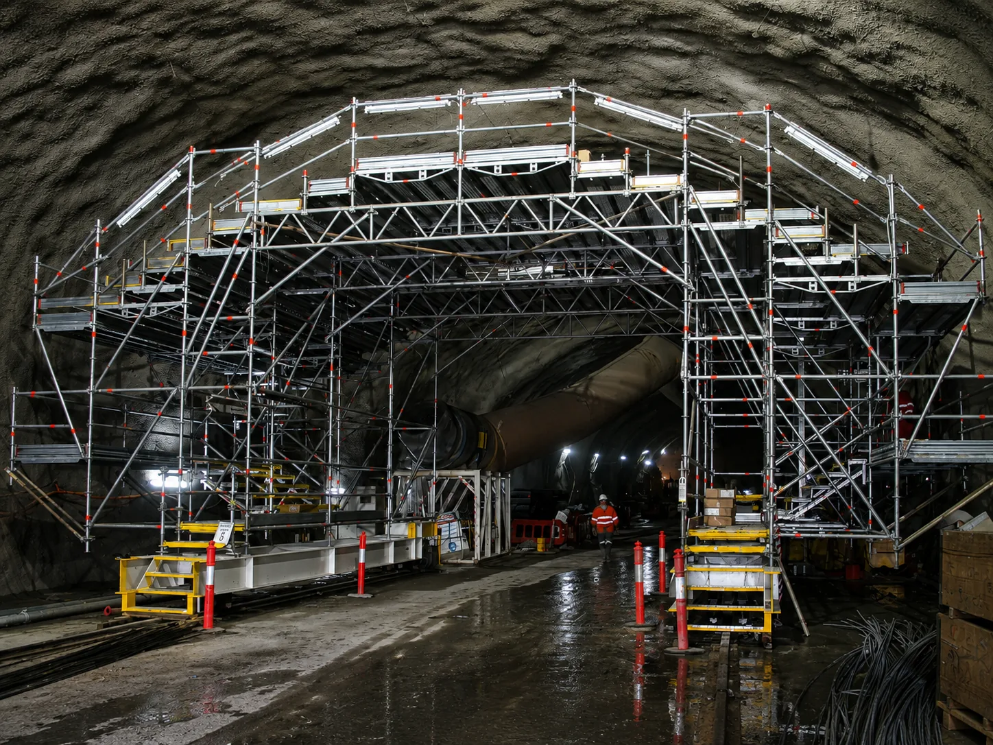 Tunnel Gantry Scaffold Bogie System